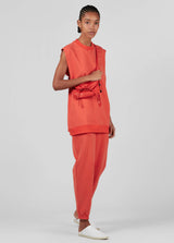 OSKLEN-SWEATPANTS-WOMEN PRIMARY CORAL SWEATPANTS-JUST BRAZIL